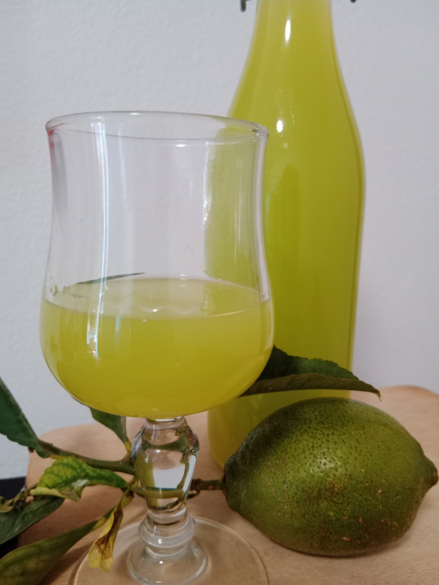 Limoncello aus grünen Zitronen