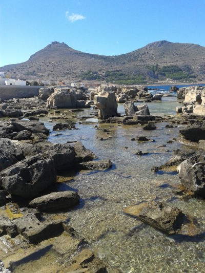 Reste eines Steinbruchs auf der Insel Favignana