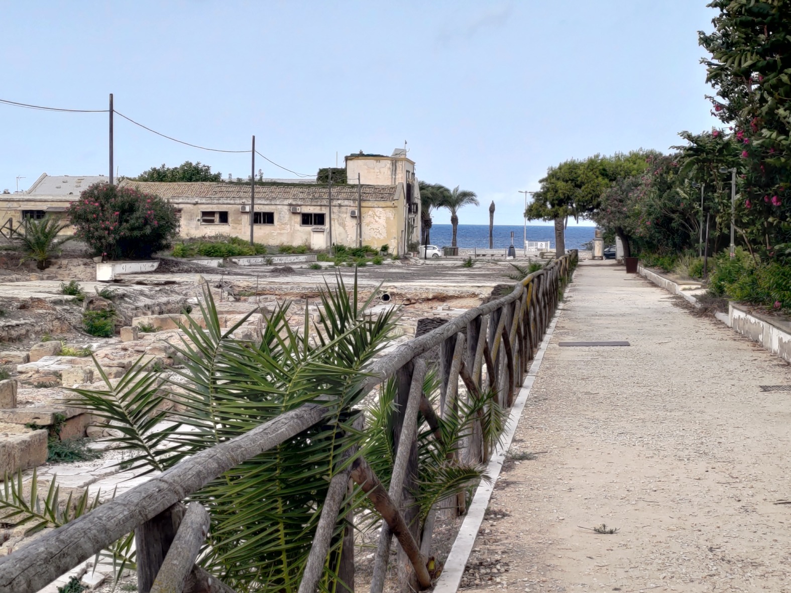 Archäologischer Park in Marsala mit Meersicht